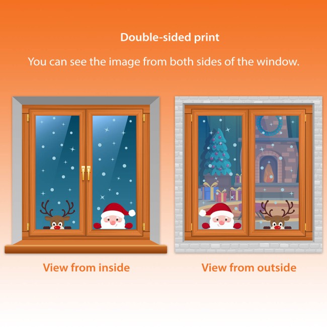 Kukucskáló Télapó - PVC matrica