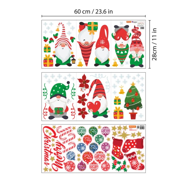 Aranyos karácsonyi manók - PVC matrica