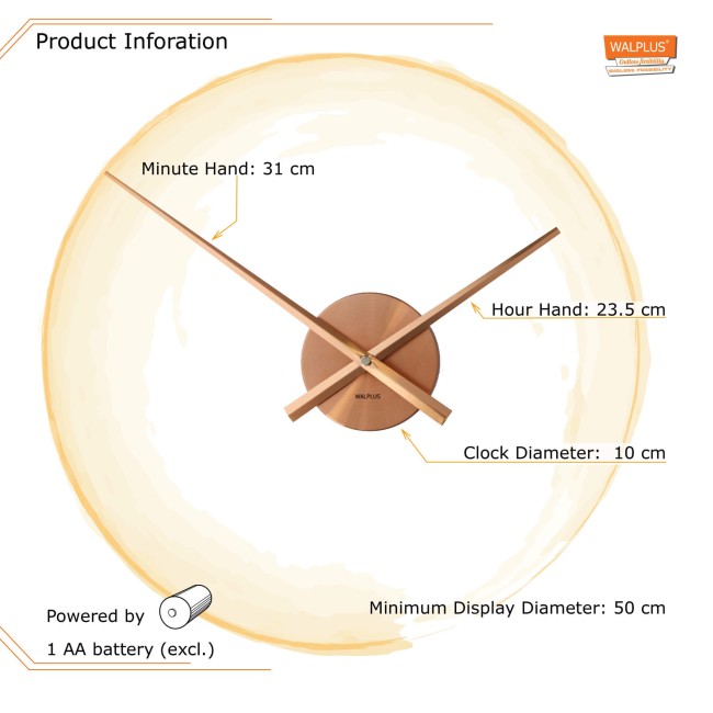 Walplus falióra - Bronz - FlexiClock