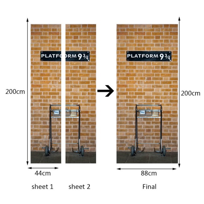 Ajtó matrica - Kings Cross Platform