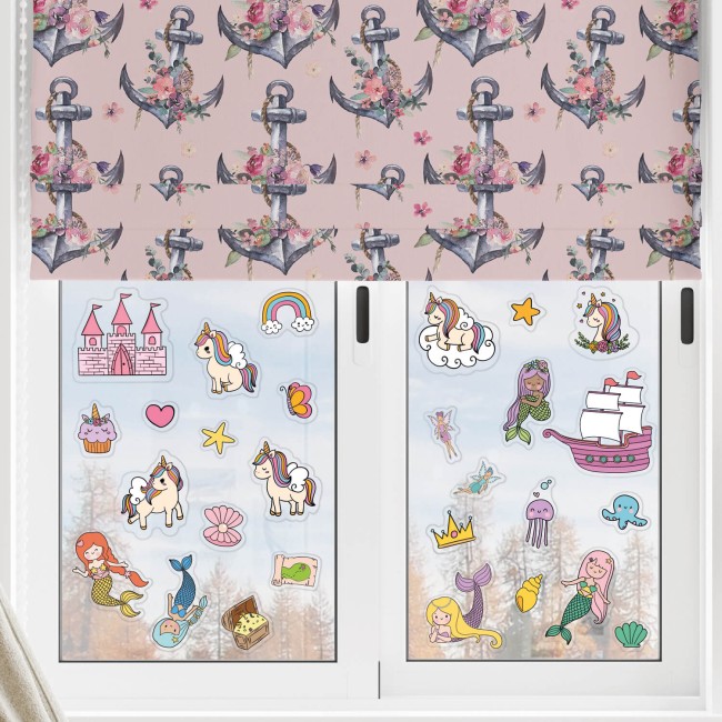 Egyszarvúak és sellők - Zselé matrica