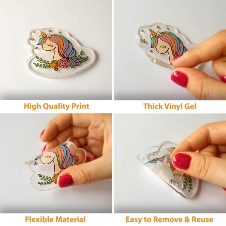 Egyszarvúak és sellők - Zselé matrica