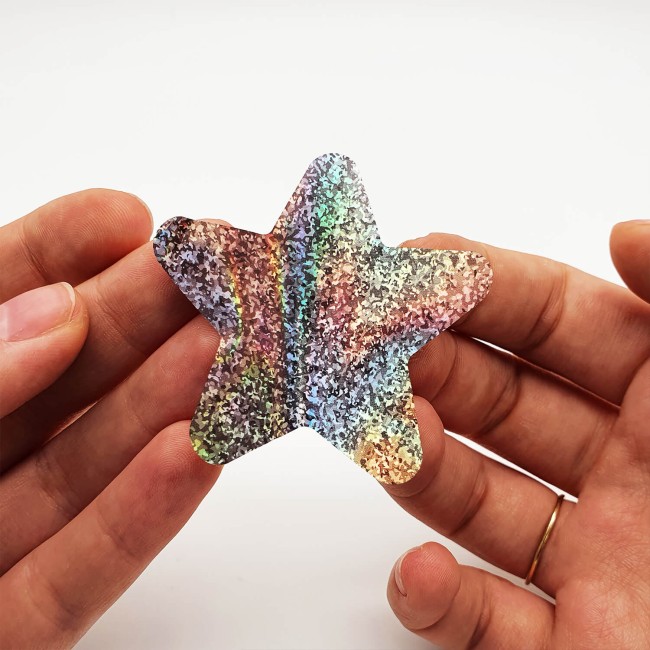 Egyszarvúak csillogó csillagokkal - Falmatrica